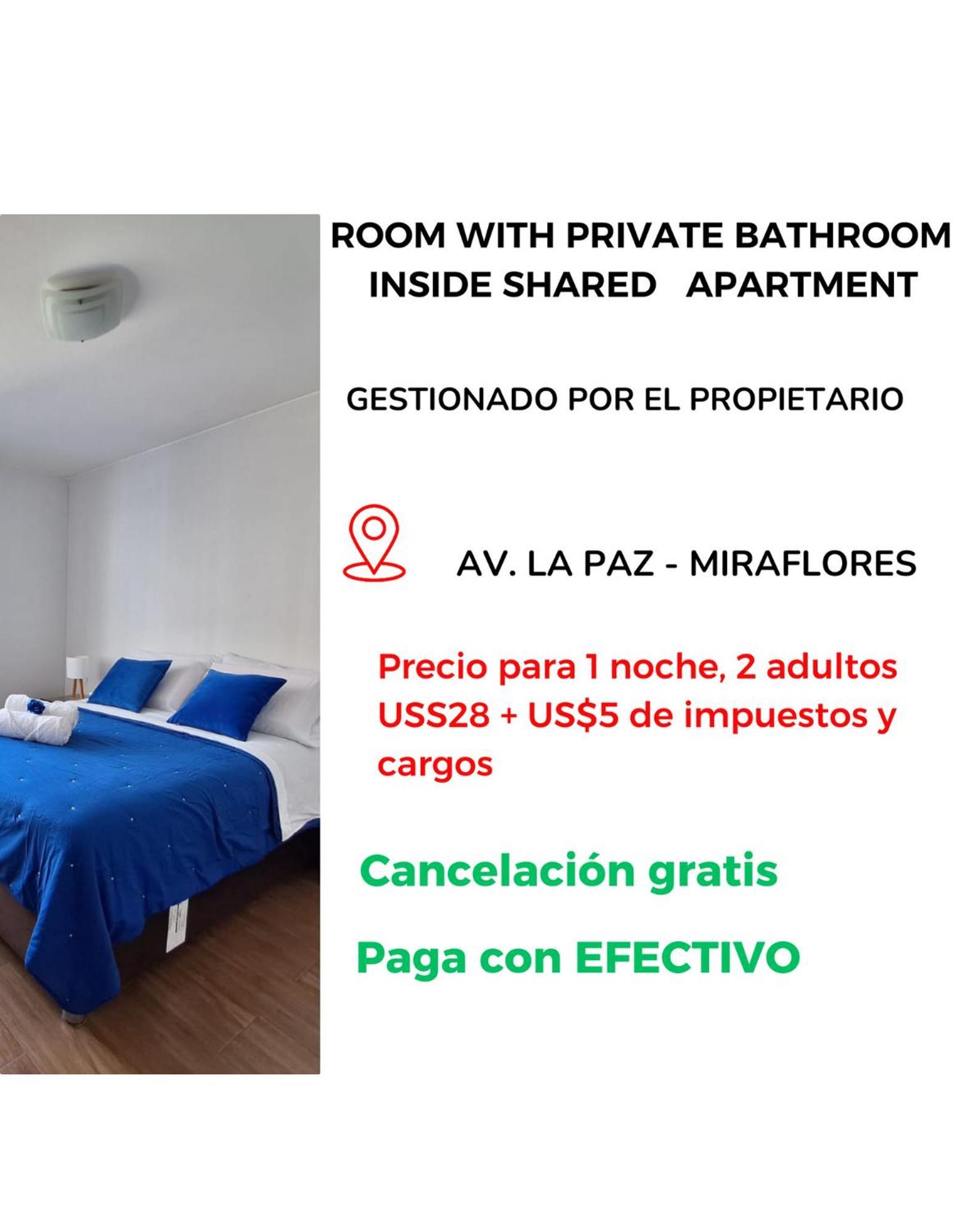 Habitacion Bano Propio La Paz 1 利马 外观 照片